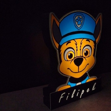 Lampka psi nocna patrol prezent dekoracyjna  LED