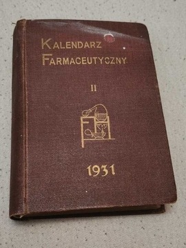 Stary kalendarz farmaceutyczny z 1931 roku