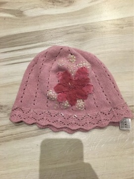 Różowa czapka dla dziewczynki r.3-6 lat