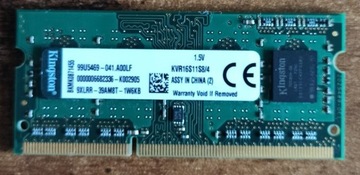 Pamięć RAM Kingston 4GB - KVR16S11S8/4
