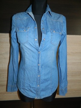 Bershka jeansowa koszula roz S