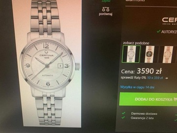 Nowy zegarek marki CERTINA
