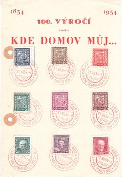 Czechosłowacja 1934, 100-lecie hymnu, 2 karnety