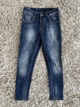 Spodnie damskie, jeansy, Dsquared2, rurki 34/36