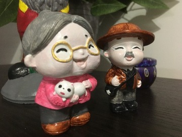 Gipsowe figurki - Babcia i Dziadek