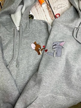 Komplet bluz z dla pary Tom i Jerry