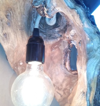 Lampa drewno vintage