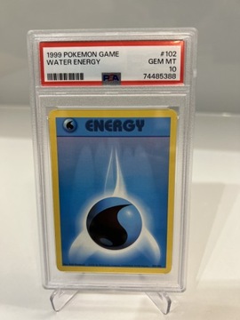 Karta Pokemon Water Energy Base Set PSA10