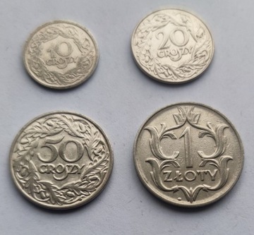 10, 20, 50 groszy 1 złoty 1923 zestaw