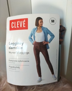 Legginsy r M nowe w panterkę Clevé