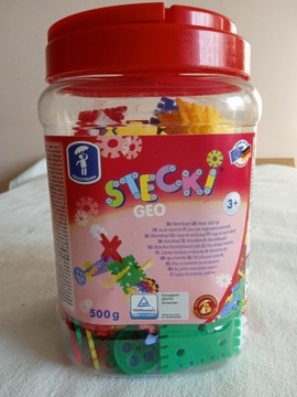 Stecki GEO klocki konstrukcyjne 500g dla dzieci 3+