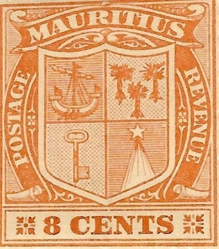 Mauritius SG 214** 8c MNH Herby 1921r