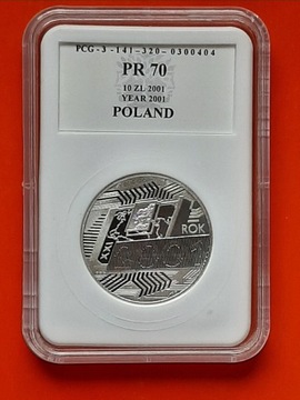 10 zł - ROK 2001  - PCG PR70