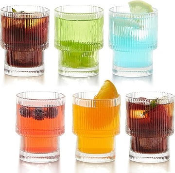 Zestaw 6 szklanek Vintage do drinków napoi MUJUZE