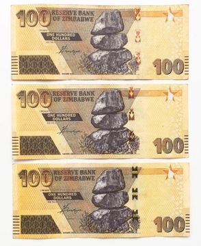Banknot 100 dolarów Zimbabwe P.106