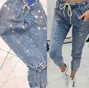 Spodnie Damskie Jeans Jogger L