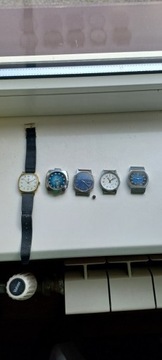 5 starych zegarków 