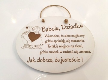 Tabliczka - Prezent na Dzień Babci i Dziadka