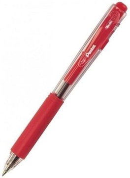Długopis Pentel BK437 z gumowym uchwytem czerwony 