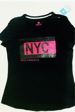 T-shirt, Koszulka dziecięca  NYC cekiny 152/158