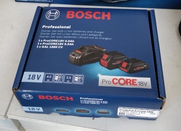 Akumulator Bosch 18 V 2 x 4.0Ah i 5.5Ah Ładowarka