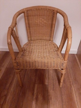 Fotel rattanowo-bambusowy