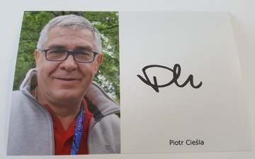 Piotr CIEŚLA autograf brąz Montreal 1976