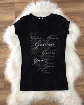 Czarny t-shirt Guess S