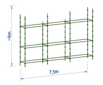 Rusztowanie choinkowe klinowe 45m2