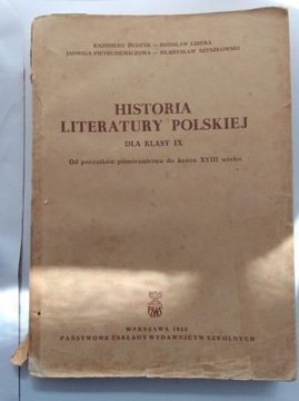 Historia literatury polskiej dla klasy IX