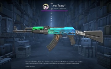 SKIN CS2 AK-47 | Zimny gradient /NAME TAG!