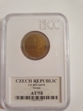 Czechy 2 euro Proba Grading data 2 EW/O DATE