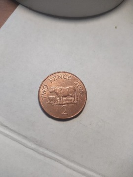 Guernsey 2 pence 2006 zwierzęta krowa