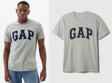 GAP szara koszulka z logo oryginał XL