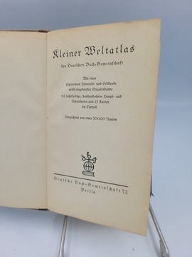 Buch Kleiner Weltatlas von 1936
