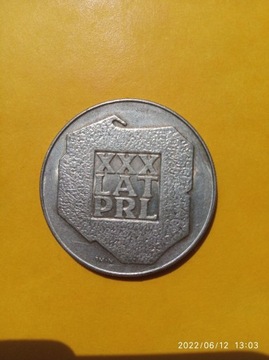Moneta 200 zł z 1974 r. Mapka. Srebro Bardzo ładna