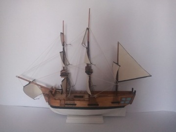 Model żaglowca drewnianego okręt statek fregata