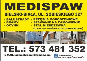 MEDISPAW Balustrady, bramy, meble industrial