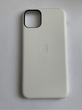 Plecki Apple leather Case IPhone 11 pro max biały