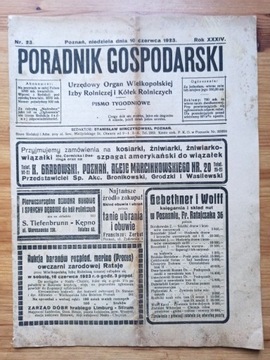 Poradnik Gospodarski - 19 czerwca 1932 - Nr. 23