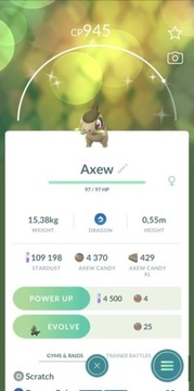 Axew Shiny Pokémon GO