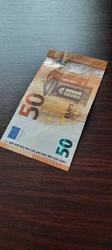 50 euro z wadą druk