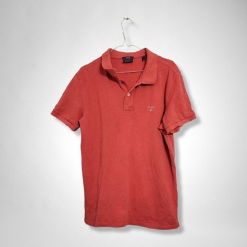 Koszulka polo Gant 100% bawełna haft czerwona L
