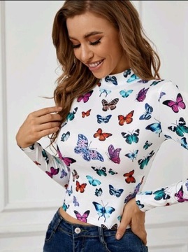 Nowa bluzka motylki