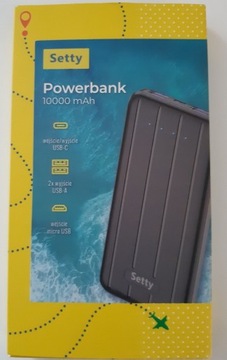 Nowy powerbank 10 000 mAh Setty