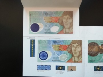 Banknot 20 zł Mikołaj Kopernik + folder