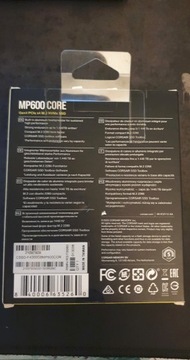 Dysk SSD Corsair MP600 CORE 4 TB M.2 2280 PCI-E x4