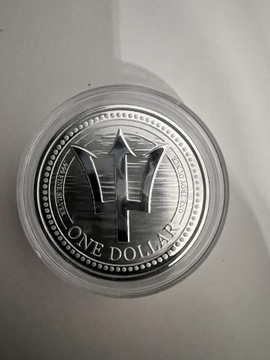 Trójząb Barbados srebrna moneta
