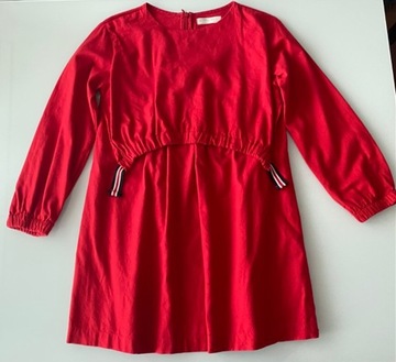 Sukienka czerwona 100% bawełna Zara rozm. 152 BDB