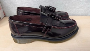 Eleganckie półbuty męskie Dr. Martens bordo skóra 